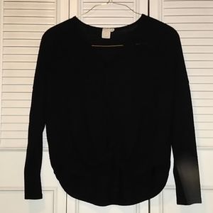 Black tie front button up